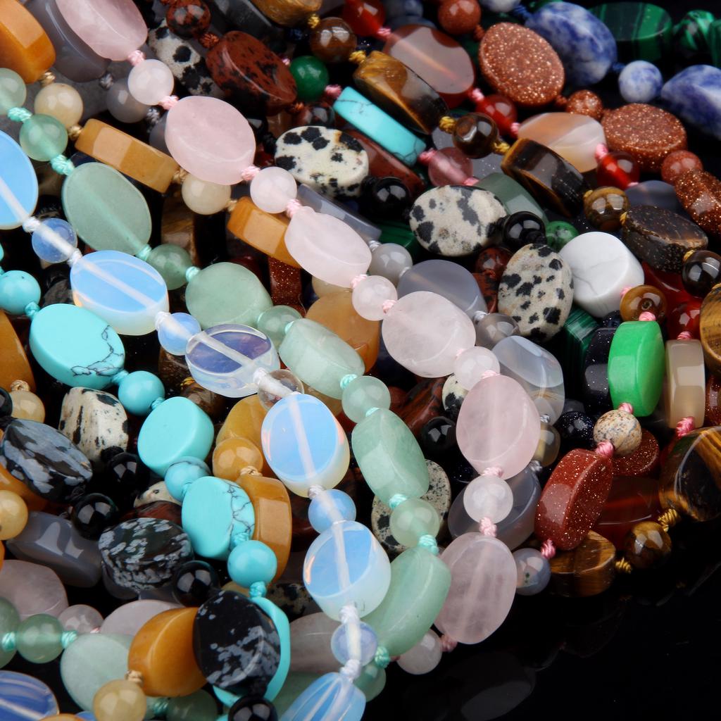 Женские ожерелья из полудрагоценных камней