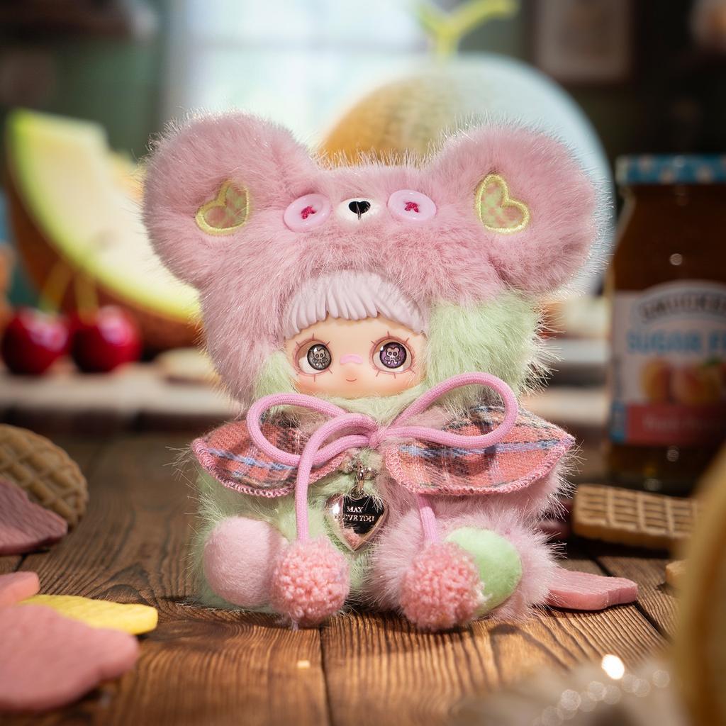 MayMei Tiny Bear Cookie Series Blind Box Plush Doll Bag Pendant Cute Wedding Birthday Party Gift Home Bedroom Decoration