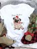 Xmas Costume For New Year 2025 T Shirt Women Short-Sleeved Print Tee Shirt Female Trend Clothes Cute Women Casual Graphic Tees