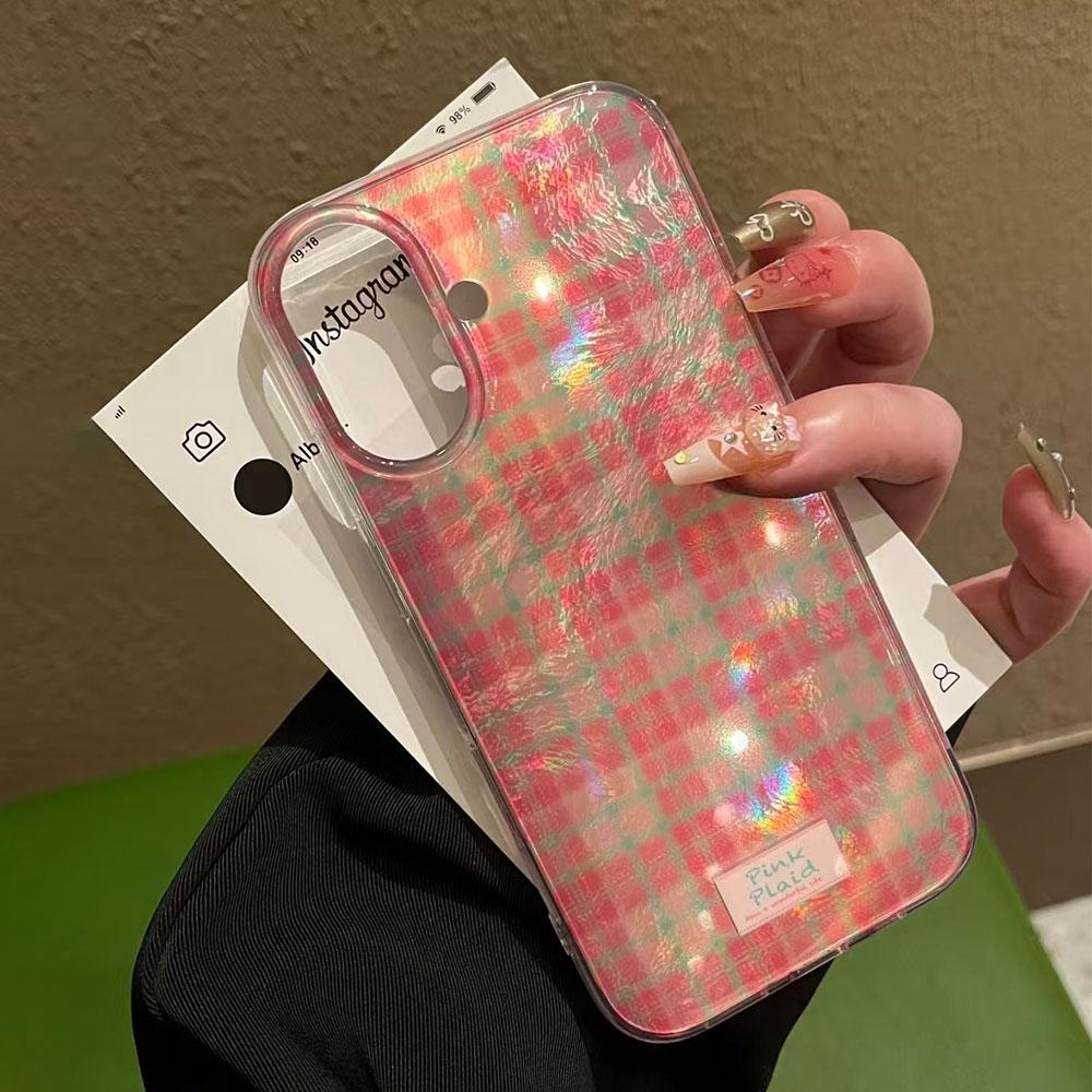 Розовый чехол для телефона с сетчатым узором для Samsung Galaxy A16 A55 A07 A17 A56 A36 A26 A53 A06 A14 A24 A34 A54 A15 A12 A22