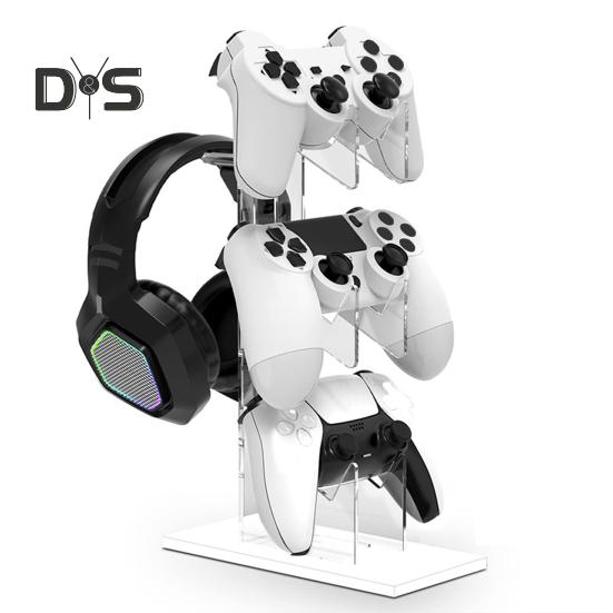 Универсальный держатель для контроллера, подставка для наушников, 3-слойная конструкция, прочная несущая подставка для контроллера для PS4/PS5/Switch