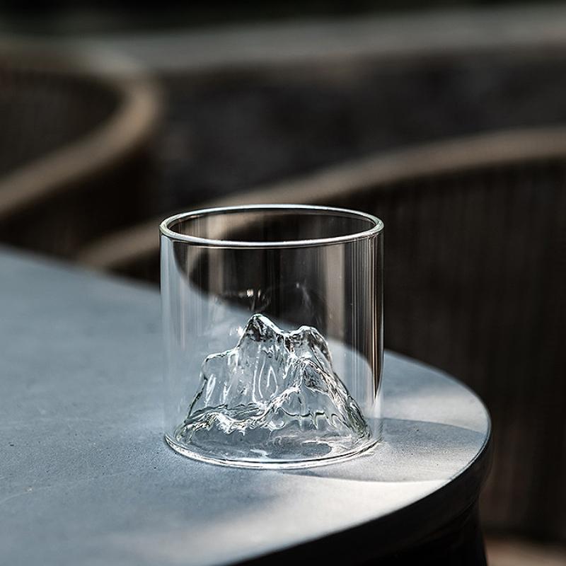 Стеклянная чашка в форме айсберга объемом 170 мл/320 мл, разноцветные стаканы для воды, термостойкая кружка для чая, персонализированные стаканы для питья, кофейная чашка