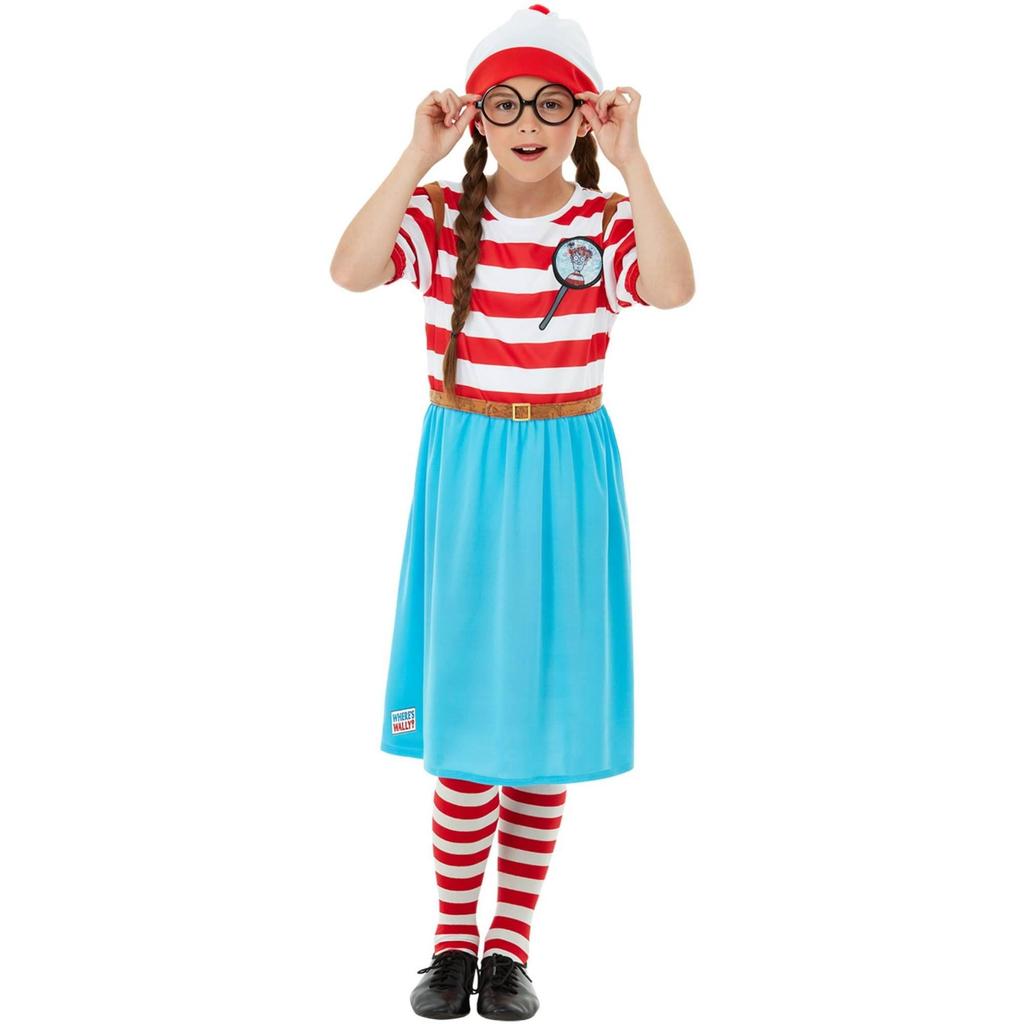Wheres Wally? Girls Deluxe Wenda Costume Set