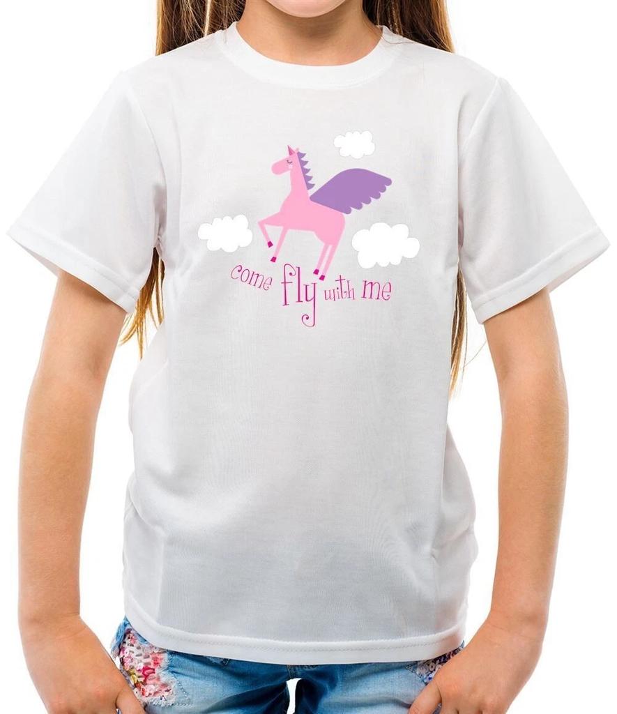 Come Fly With Me - Kids T-Shirt - Magical Unicorn Cute Fantasy Love Unicorns