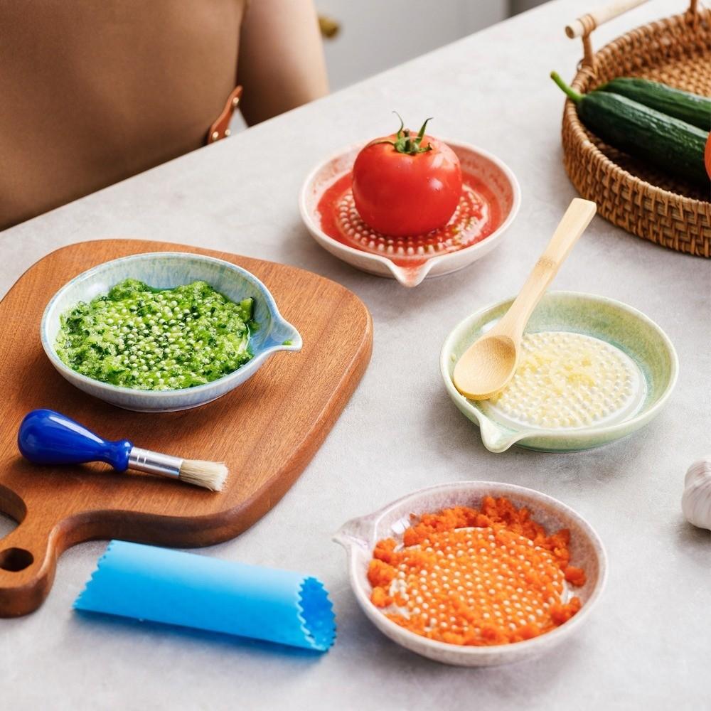 Manual Garlic Sauce Bowl Handheld Garlic Paste Maker Multi-Use Wasabi Grinder Tool Food Supplement
