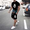Fashion Men's Two Piece Sets Summer Sportswear T-shirt and Shorts Jogging Fitness Short Sleeve Casual Sports Suits Male Clothing