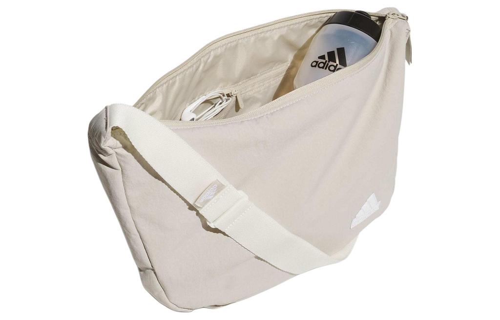 Adidas Recycled Polyamide Shoulder Bag Unisex Light Gray JJ4343