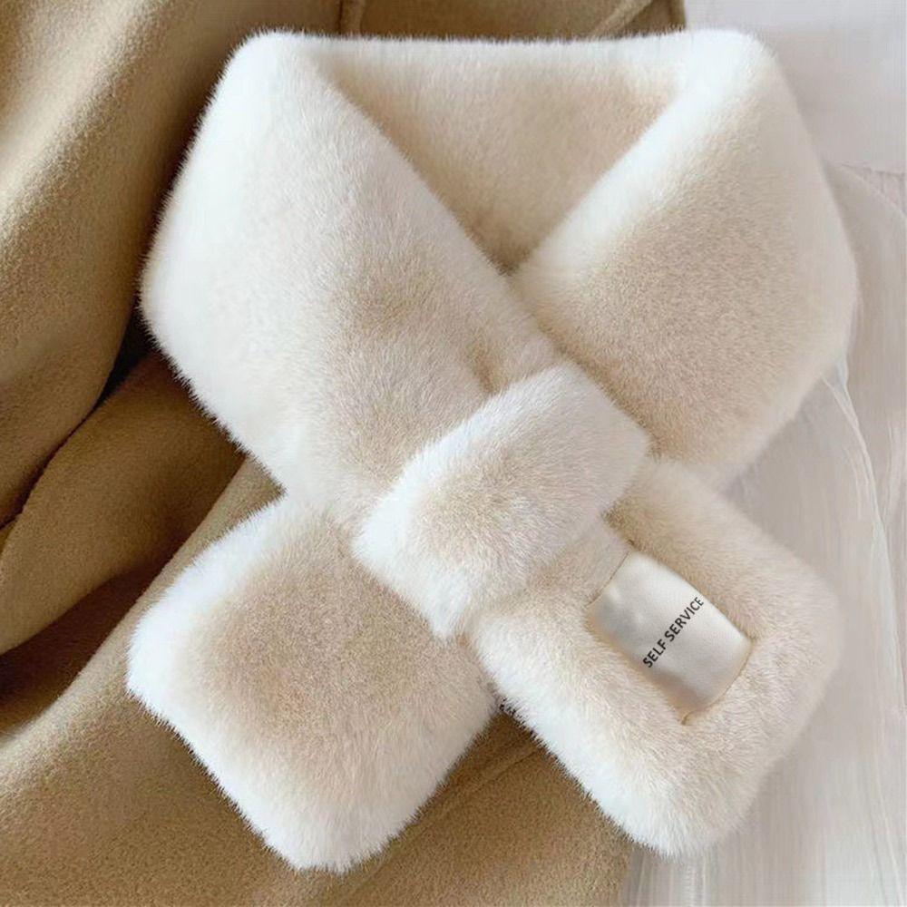 Bib Cross Scarf Thickening Winter Scarves Warm Neck Cover Snood Cowl Tube Autumn Winter