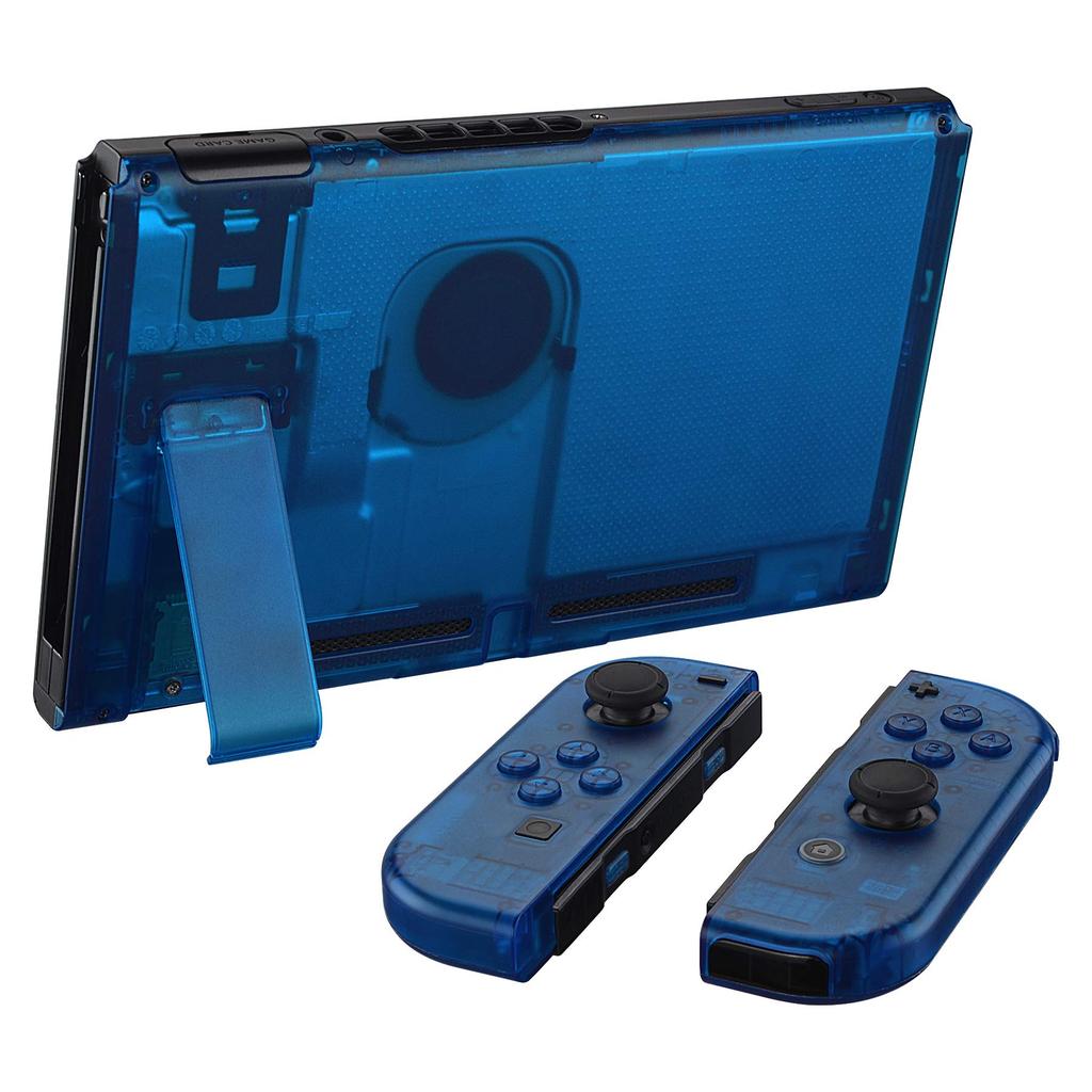 Comes with Back Plate for eXtremeRate Switch Custom DIY Replacement Case Shell for Switch Made of Clear Holder Handle Controller Housing for and Full
