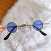 Small Round Sunglasses Metal Frame Hip Hop Punk Sun Glasses Mini Candy Color Lens Sunglasses Ins Fashion Shades For Women Men