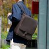 Lotuff Unisex Leather Backpack Lo-7473 Dbr Deep Brown