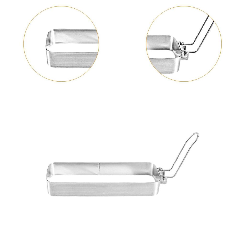 Модель для приготовления яиц глазуньи для завтрака, сэндвича, оладьи, с ручкой, для маффина, омлета, прямоугольная, с антипригарным покрытием