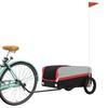 Vidaxl Przyczepka Rowerowa, Czarno-Czerwona, 30 Kg, Żelazo