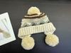 Ear hat women's winter fashion sweet thickened warm big hairball wool hat trendy versatile knitted hat