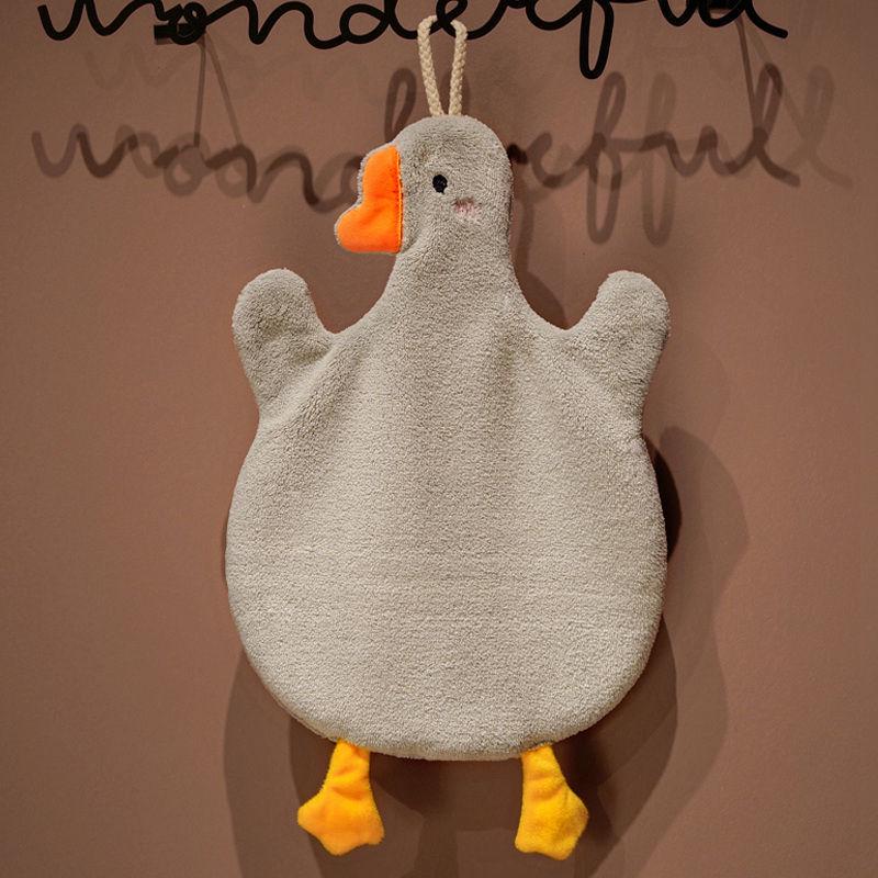 Adorable Ins Style Coral Fleece Hanging Towel for Kitchen & Bathroom