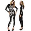 Cosplay Halloween Skull Costume Zombie Jumpsuit Uniform, Undead Bar, Halloween Skull Zombie Costume