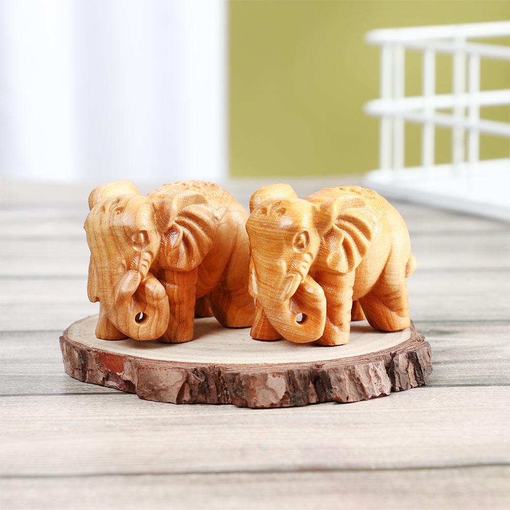 Украшения Автомобильный Орнамент Деревянные Фигурки Слонов Мини Статуэтка Животных Чакра Исцеление Талисман Удачи