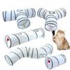 Pet Cat Tunnel Toys Foldable White Pet Cat Kitty Training Interactive Fun Toy For Cats Rabbit Animal Play Tunnel Tube