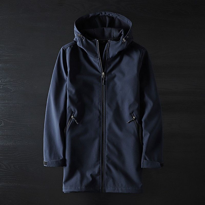 Уличная ветрозащитная куртка Soft Shell средней длины, длинная, для экспорта