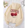 Cherries Printed Funny Print Hoody Men Women Hip Hop Pullover Hoodie Loose Warm Sweatshirt Fashion Clothing