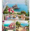 5D DIY Diamond Painting Full Round Landscape Flower Sea Cross Stitch Kit Embroidery Mosaic Picture Of Rhinestones Home Decor