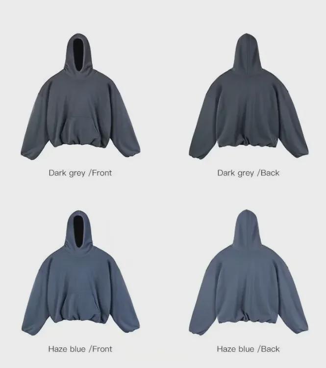 Винтажная американская серая мужская толстовка-пуловер с воротником-стойкой и капюшоном