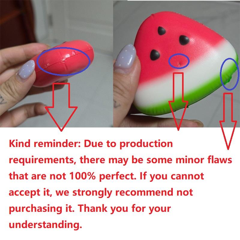Cute Watermelon Slow Rising Squishy Squeeze Toy, Soft Fruit Anti-Stress Decompression Fidget Toy For Kids Adults Anxiety Relief Gift