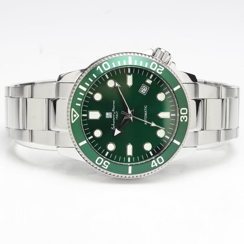 Salvatore Marra Salvatore Marra Автоматические часы Функция ручного завода Ремешок из нержавеющей стали Задняя крышка Скелетонизированный японский механизм 10 ATM Water