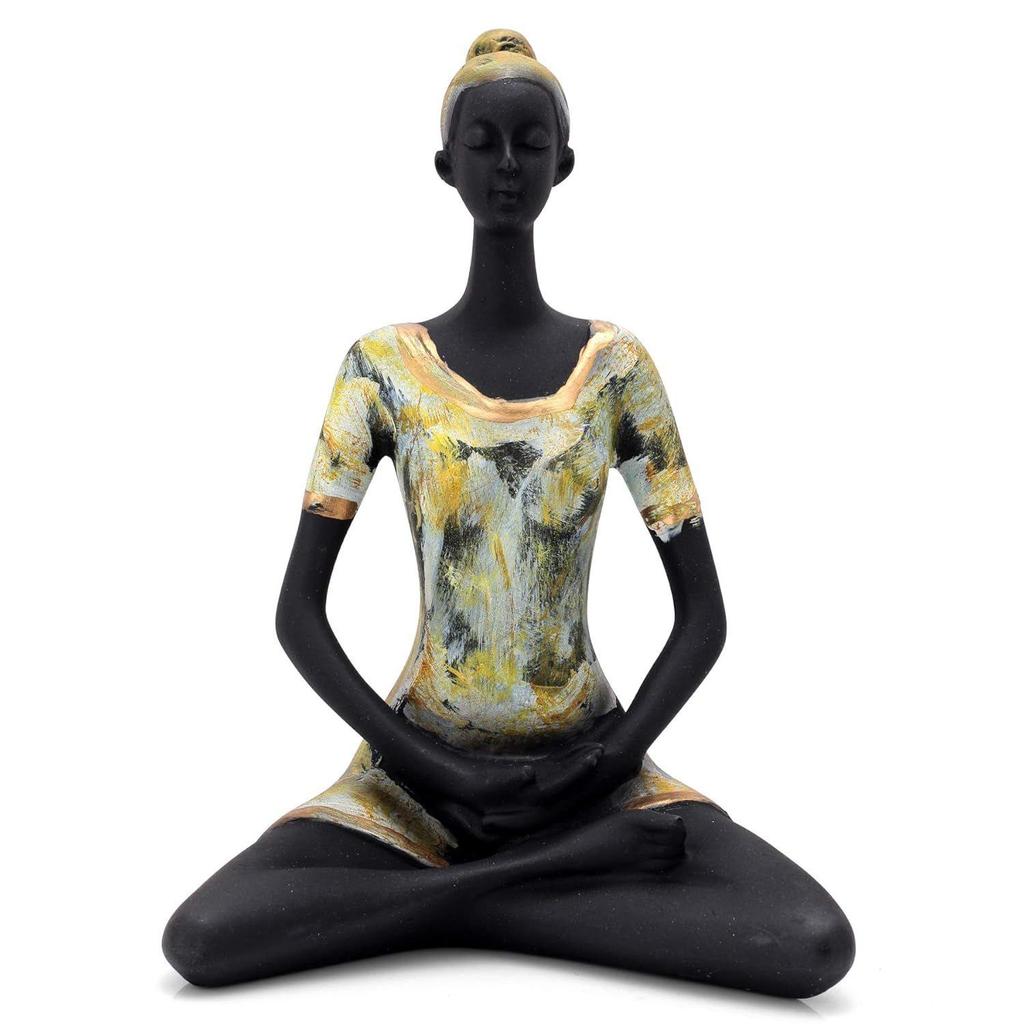 Resin Yoga Lady Showpiece For Home Decor & Office Decor (Set of 3),
