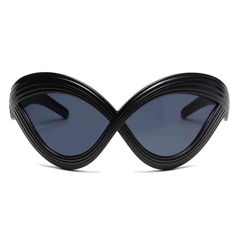 4708 Millennium Personality Street преувеличенные солнцезащитные очки, европейские и американские Y2K модные цветные волновые очки хип-хоп солнцезащитные очки