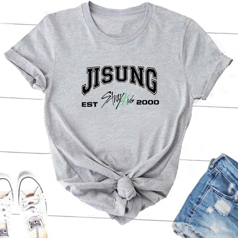 Футболки с участниками Stray Kids ZX TEE Футболка в корейском уличном стиле Футболка с графикой K-pop концерта SKZ Бан Чан Чанбин Ли Но Группа Музыкальная футболка