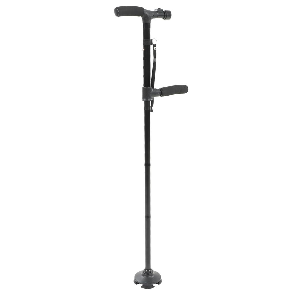 Складная трость для ходьбы со светодиодной подсветкой, противоскользящим дном, вращением на 360 градусов, регулировкой высоты, портативная