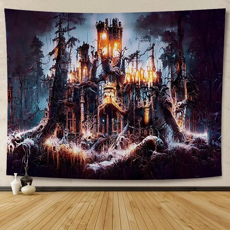Halloween Decoration Background Cloth Hanging Cloth Wall Renovation Home Living Room Room Decoration Party Decoration
