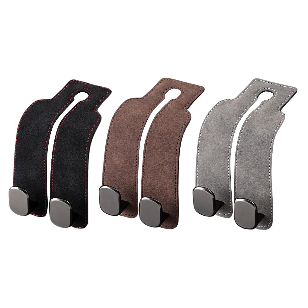 Универсальные крючки для подголовника автомобильного сиденья Мягкий кожаный крючок для спинки автомобильного сиденья для кошелька и сумки-рюкзака Двойной крючок для вешалки автомобильного сиденья