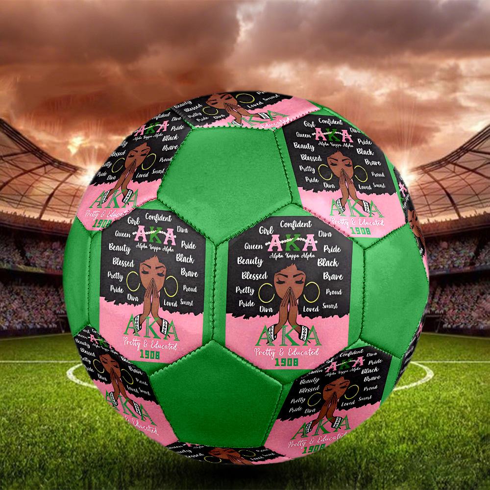 AKA Indoor Soccer Ball Colorful All Ages Size 5 Machine Stitched PVC Competition Ready Durable High-Bounce