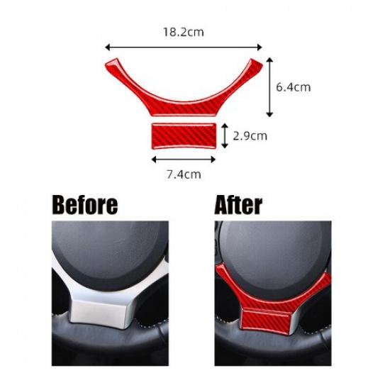 Red Carbon Fiber Car Interior Steering Wheel Lower Trim For Lexus CT200h 11-17