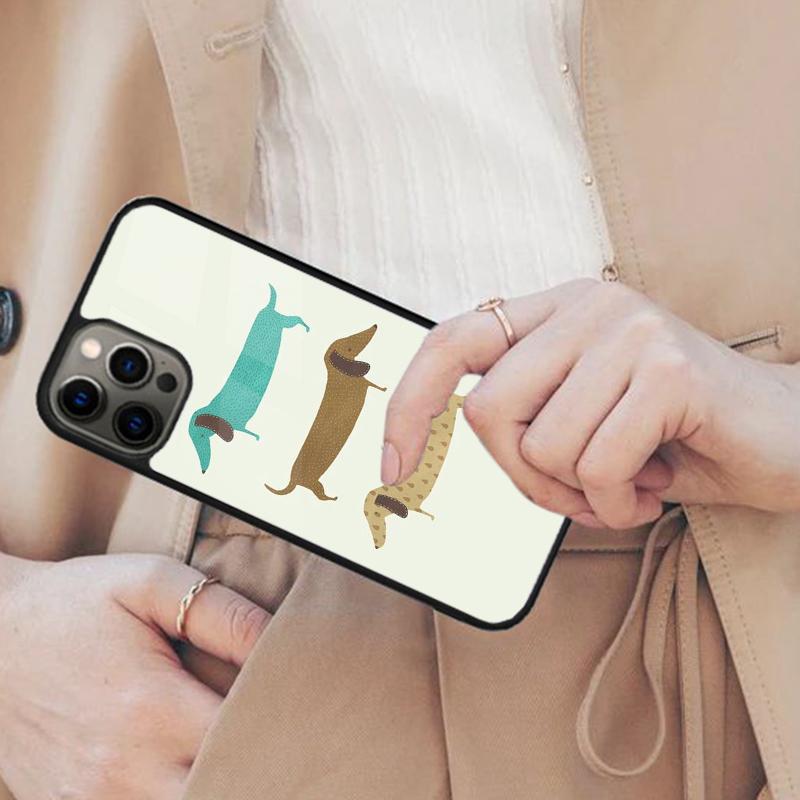 Шоколадный Такса Мультяшная Сосиска Магнитный Чехол для Телефона Для iPhone 17 Air 16 14 13 12 Pro Max 15 Plus Беспроводной MagSafe Чехол