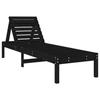 VidaXL Chaises longues 2 pcs noir 199,5x60x74 cm bois massif de pin 825074