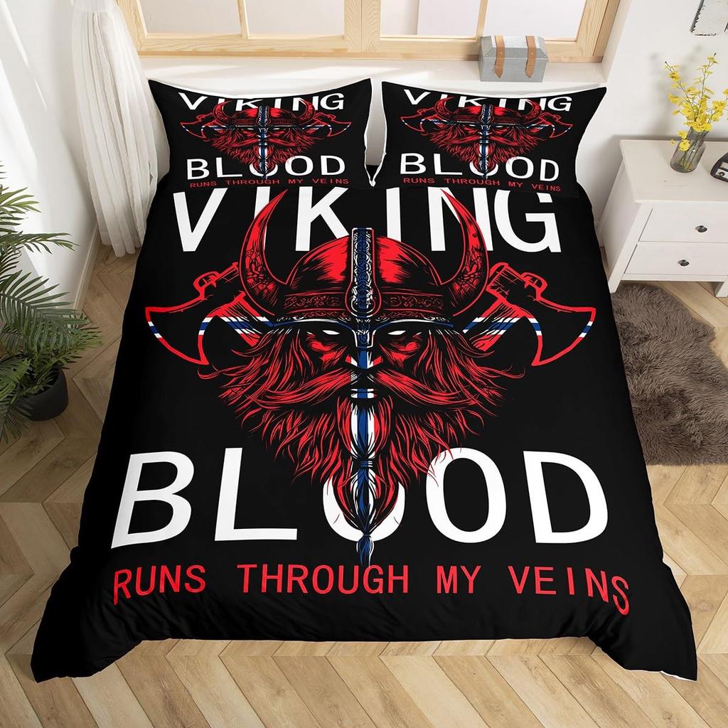 Комплект пододеяльника Axe для подростков, взрослых, мужчин, размер Queen, легкий пододеяльник с 2 наволочками, традиционный комплект постельного белья для битвы, без одеяла