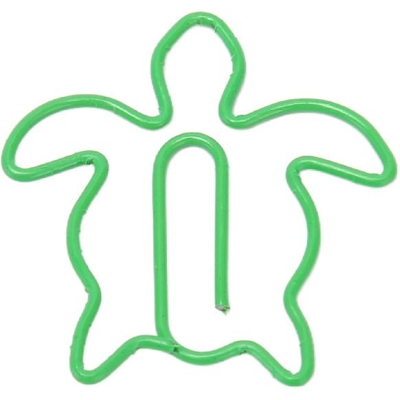 100 шт. Скрепки в форме животных, Электрооцинкованные милые скрепки, Декоративные скрепки с коробкой для хранения для семьи, офиса, школы (Морская черепаха)