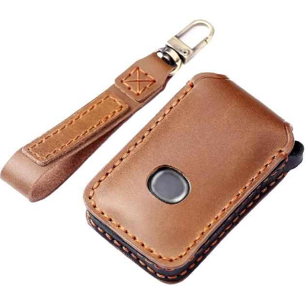 EASYANT 4 Button  Leather Remote Key Fob Case Cover Compatible with Mazda 3 -2024 Hatchback 6 CX-5 CX-30 CX-9 Black