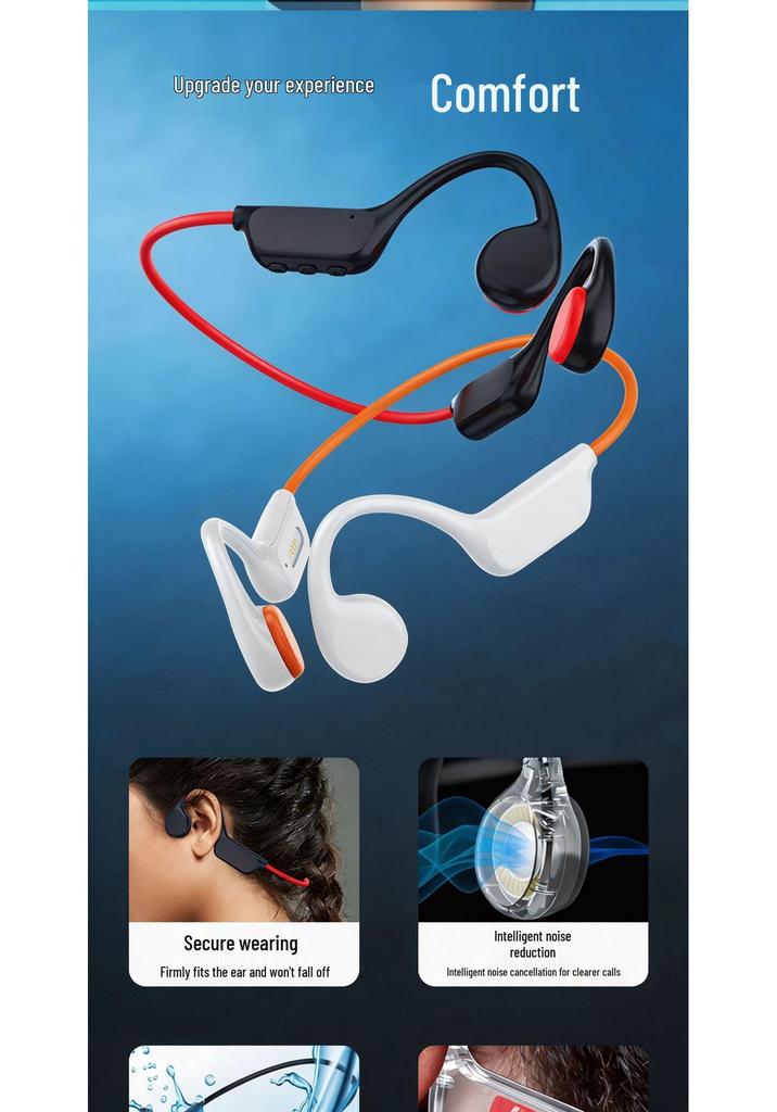Bluetooth-наушники с костной проводимостью для спорта, бега, плавания и игр