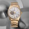 Orient Contemporary Automatic Watch with Open Heart with Japanese Warranty RN-AR0007S Men's Semi-Skeleton Design, White, Manufacturer's