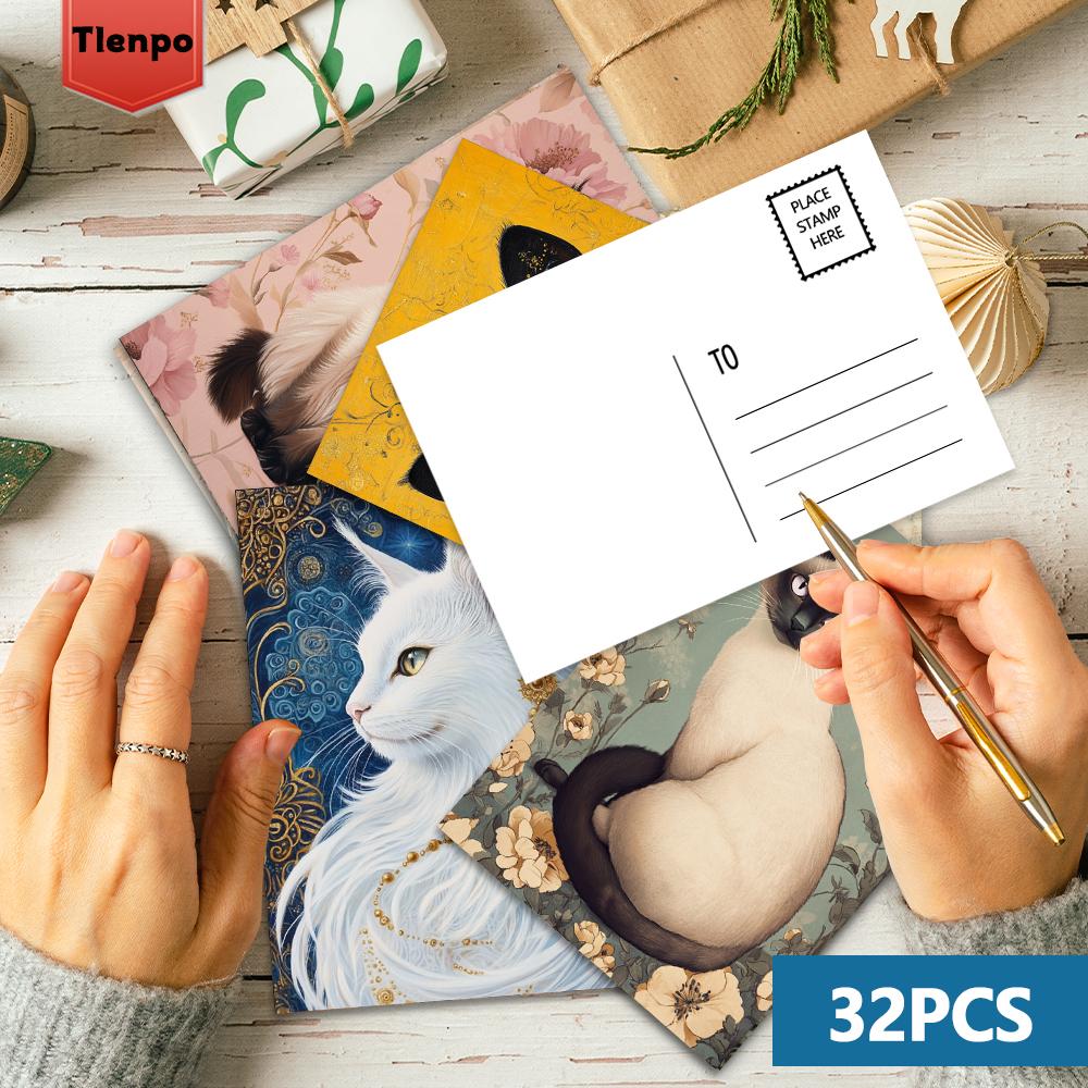 32 шт., Открытки из коллекции «Кошки», Подарки на день рождения/юбилей, Предметы коллекционирования, Подходят для дарения, Можно отправлять по почте.