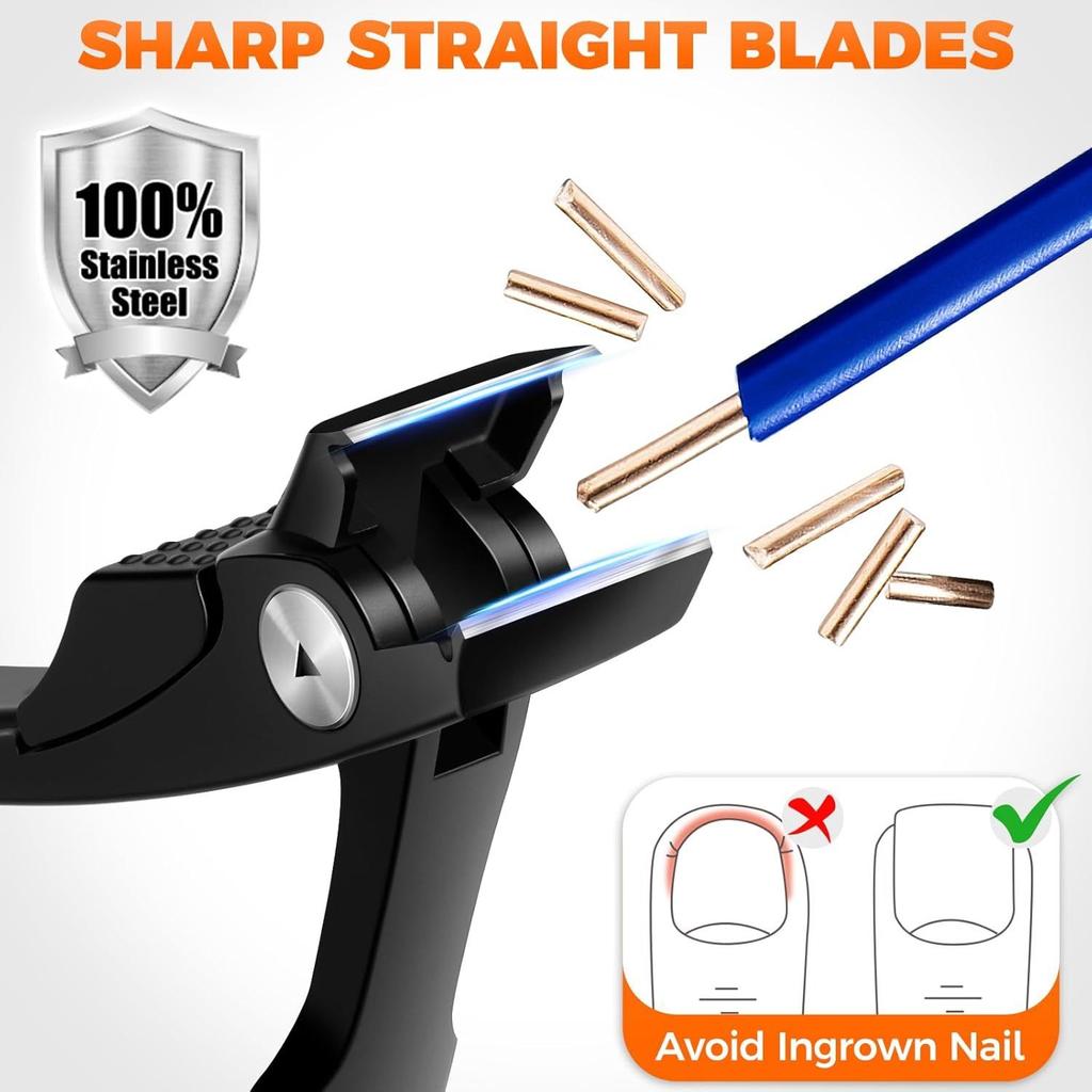 Portable Stainless Steel Nail Clipper Large Opening Anti-splash Nail Trimmer Ergonomic Design Pedicure Tools for Men Women Easy To Clean for Home Use