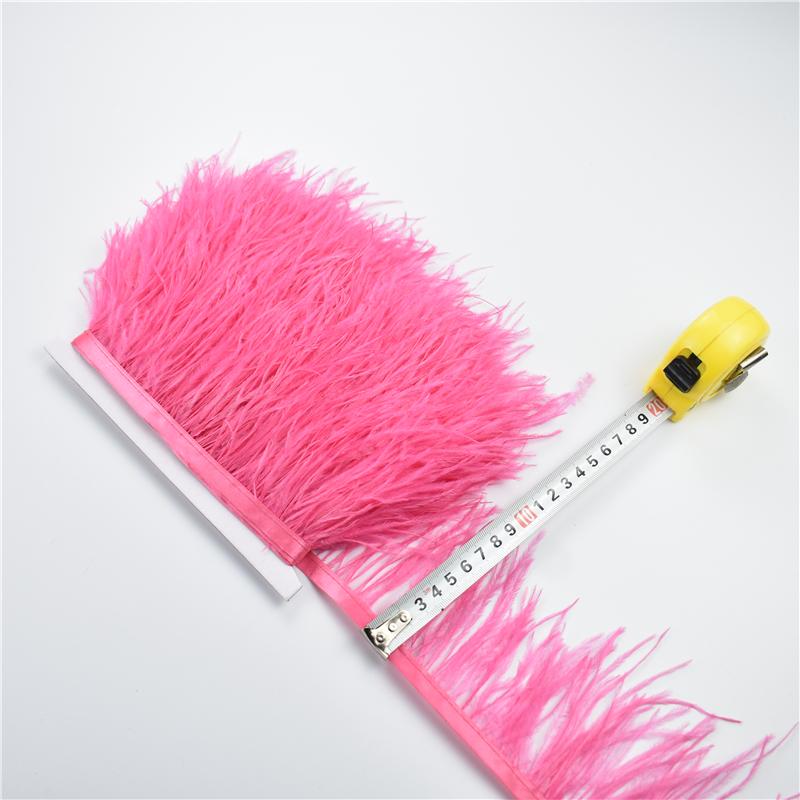 Перья1Метр Натуральная бахрома из страусиных перьев 8-10 см Цветные пушистые перья Отделка для шитья платьев Декор одежды Декор для вечеринок