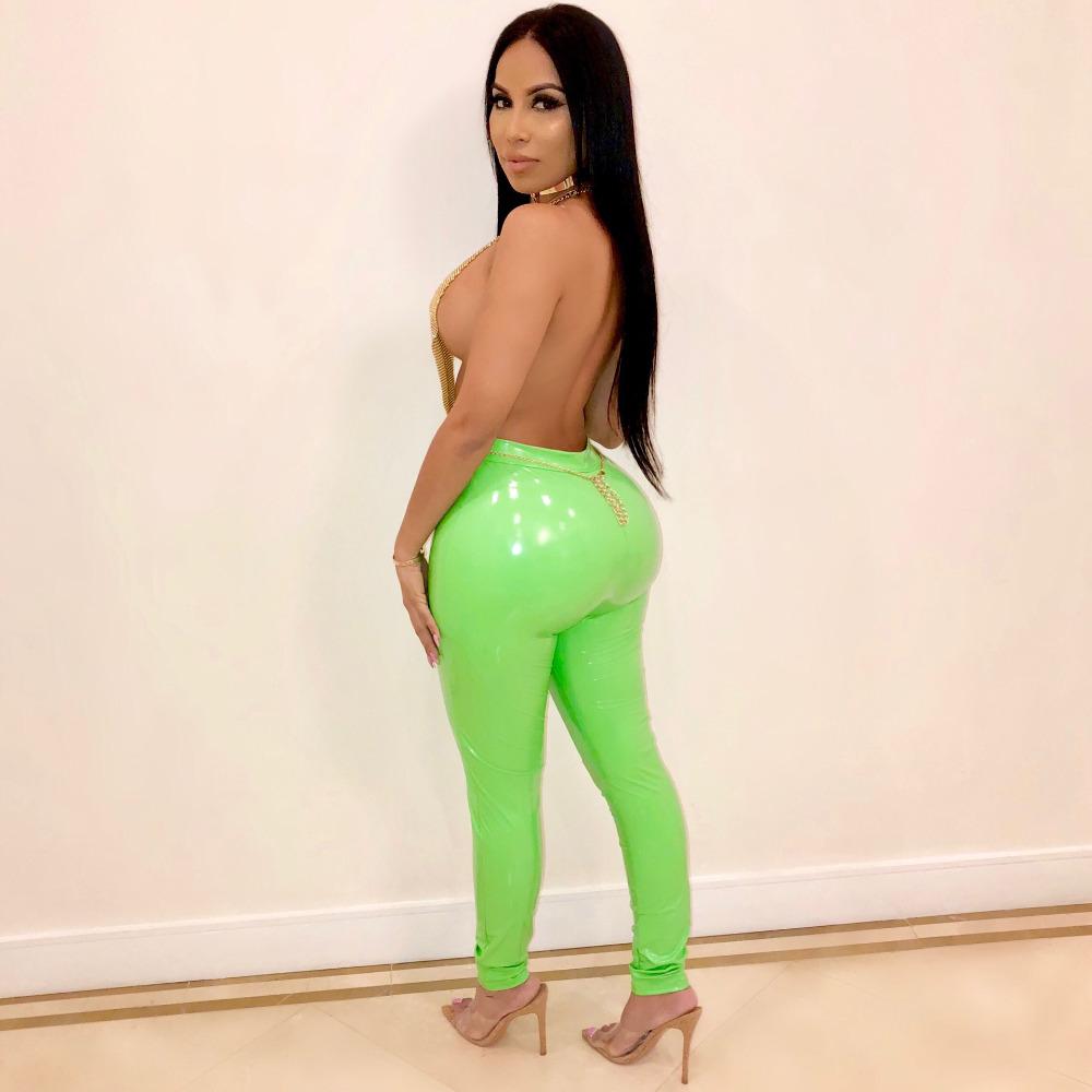 Женские брюки из искусственной кожи из латекса, брюки с пуш-ап, узкие брюки с высокой талией, осень-зима, однотонные сексуальные брюки, женские