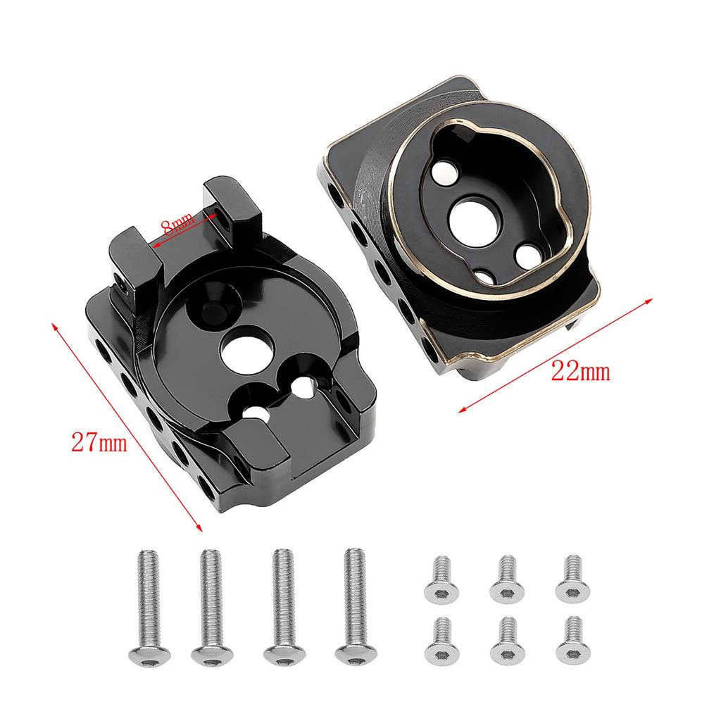 2 PCS Rear Axle C Block Seat Brass Weighted Black Gold Type Upgrade Parts Replacement for    4 Remote Control Car Accessories