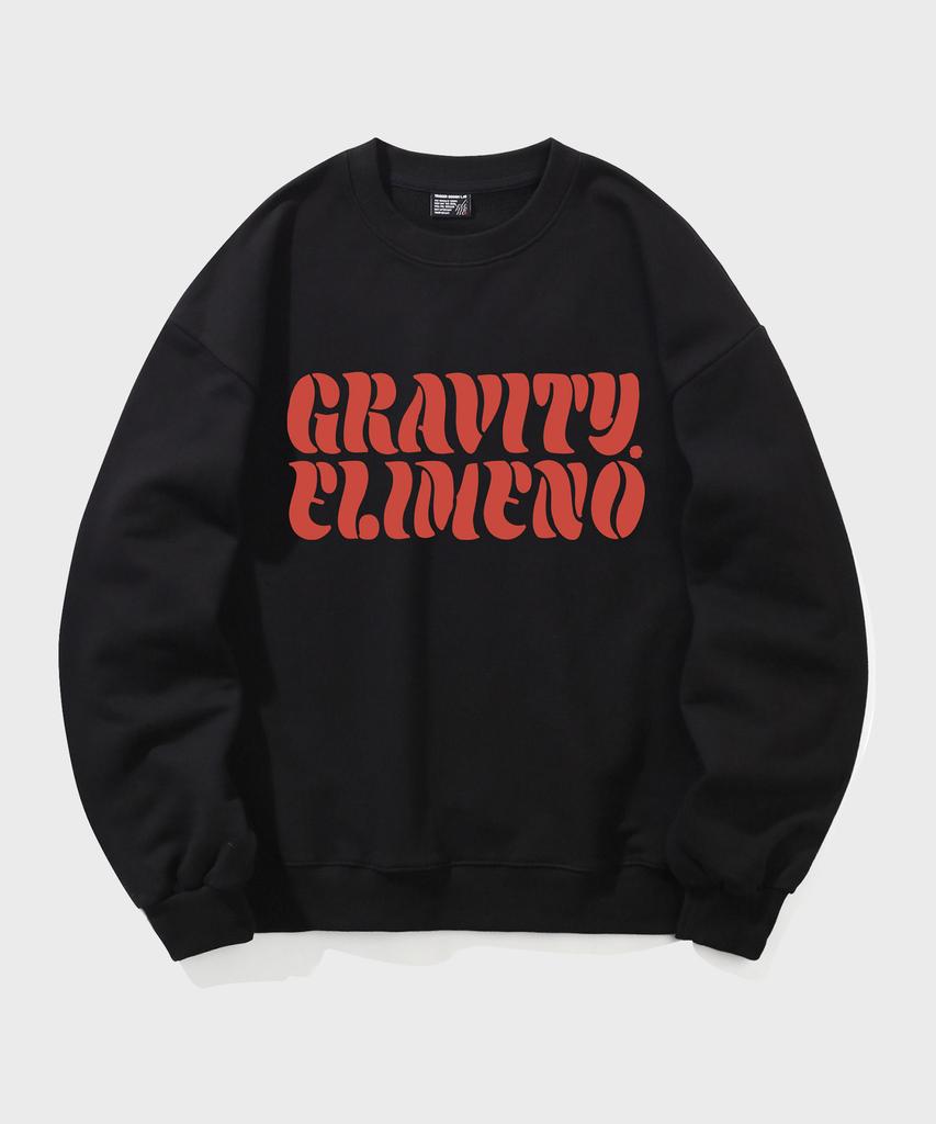 ELIMENO Худи Оверсайз El Graffiti Черное (оранжевый)