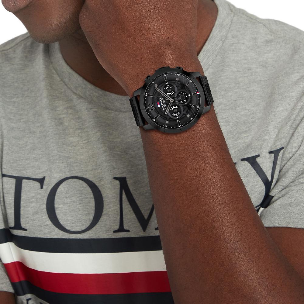Tommy Hilfiger 1710494 men's watch Black strap Black dial 50mm + box